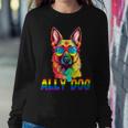 Lgbt Ally Dog Rainbow Women Sweatshirt Unique Gifts