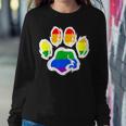Lgbt Ally Furry Pride Rainbow Fursuit Dog Paw Print Sweatshirt Unique Gifts
