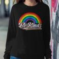 Lgbtq Ally Be Kind Gay Pride Lgbt Rainbow Flag Retro Sweatshirt Unique Gifts
