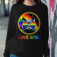 Lgbtq Love Wins Cat Gay Pride Lgbt Ally Rainbow Flag Women Sweatshirt Unique Gifts