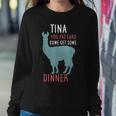 Llama Alpaca Saying Tina You Fat Lard Alpaca For Llama Lovers Women Sweatshirt Unique Gifts