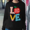 Love 4Th Grade Apple Proud Fourth Grade Teacher Job Pride Women Sweatshirt Unique Gifts