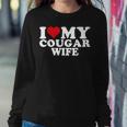 I Love My Cougar Wife Women Sweatshirt Unique Gifts