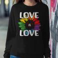 Love Is Love Rainbow Sunflower Lgbt Gay Lesbian Pride Women Sweatshirt Unique Gifts