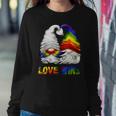 Love Wins - Cute Lgbtq Rainbow Gnomes For Proud Gay Couple Women Sweatshirt Unique Gifts