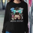 Medical Assistant Ma Cma Nurse Nursing Messy Bun Doctor Women Sweatshirt Personalized Gifts