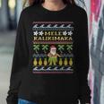 Mele Kalikimaka Christmas Ugly Sweater Costume Santa Women Sweatshirt Funny Gifts