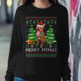 Merry Pitmas Santa Pitbull Dog Xmas Ugly Christmas Sweater Women Sweatshirt Unique Gifts