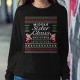 Middle Sister Claus Ugly Christmas Sweater Pajamas Women Sweatshirt Unique Gifts