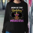 Mom Of The Birthday Princess Melanin Afro Unicorn Cute Women Sweatshirt Unique Gifts