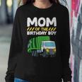 Mom Of The Birthday Boy Garbage Truck Birthday Party Women Crewneck Graphic Sweatshirt Unique Gifts
