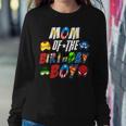 Mom Of The Superhero Birthday Boy Super Hero Family Party Women Crewneck Graphic Sweatshirt Personalized Gifts
