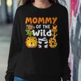 Mommy Of The Wild One Zoo Theme Bday Safari Jungle Animals Women Sweatshirt Unique Gifts