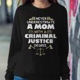 Mother's Day Never Underestimate A Mom Women Sweatshirt Funny Gifts