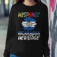 Nicaragua Flag Sunflower Hispanic Heritage Month Nicaraguan Women Sweatshirt Unique Gifts