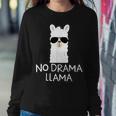 No Drama Llama Alpaca With Sunglasses Llama Lovers Women Sweatshirt Unique Gifts