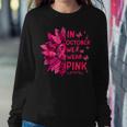 In October We Wear Leopard Pink Sunflower Breast Cancer Women Sweatshirt Unique Gifts