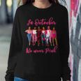 In October We Wear Pink African American Breast Cancer Women Sweatshirt Unique Gifts