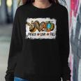 Peace Love Fall Autumn Leopard Heart Pumpkin Thanksgiving Thanksgiving Women Sweatshirt Unique Gifts