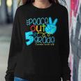 Peace Out 5Th Grade Funny End Of School Year Teacher Student Women Crewneck Graphic Sweatshirt Personalized Gifts