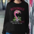 Ph Brothermingo More Awesome Brother Flamingo Family Women Crewneck Graphic Sweatshirt Personalized Gifts
