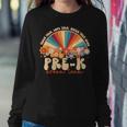 Prek Dream Team Retro Groovy Rainbow Back To School Teacher For Teacher Women Sweatshirt Unique Gifts