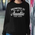 Promoted To Auntie 2024 Soon To Be Auntie Baby Reveal Aunt Women Sweatshirt Funny Gifts