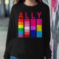 Proud Ally Pride Rainbow Lgbt Ally Women Crewneck Graphic Sweatshirt Funny Gifts