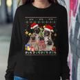 Pug Ugly Christmas Sweater Santa Hat Women Sweatshirt Unique Gifts