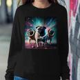 Pugs In Space With Donuts Cute Pug Boys Girls Women Sweatshirt Funny Gifts