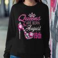 Queens Are Born On August 15Th Lion Queen Virgo Queen Girl Women Sweatshirt Unique Gifts