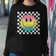 Rainbow Smile Face Cute Checkered Smiling Happy Women Sweatshirt Personalized Gifts