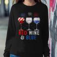 Red Wine And Blue 4Th Of Julys Wine Lover Sweatshirt Unique Gifts