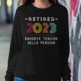 Retired 2023 Goodbye Tension Hello Pension Funny Retro Women Crewneck Graphic Sweatshirt Funny Gifts