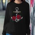 Rose And Anchor Nautical Tattoo Women Sweatshirt Unique Gifts