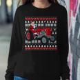 Santa Claus Riding Tractor Farmers Ugly Christmas Sweater Women Sweatshirt Funny Gifts