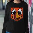 Silly Turkey Face Pocket Thanksgiving Day Fall Autumn Women Sweatshirt Unique Gifts
