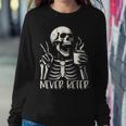 Skull Never Better Skeleton Drinking Coffee Halloween Party Women Sweatshirt Unique Gifts