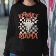 Spooky Mama Mom Cute Ghost Retro Spooky Season Halloween Women Sweatshirt Funny Gifts