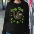 St Patricks Day Lucky Sloth Boys Girls Men Women Women Crewneck Graphic Sweatshirt Personalized Gifts