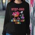 Step-Dad Of The Birthday Girl Donut Dab Birthday Women Sweatshirt Unique Gifts