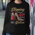 Stepping Into My 65Th Birthday Like A Queen High Heel Women Sweatshirt Unique Gifts