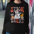 Stick Or Treat Ghost Nurse Halloween Crna Emergency Er Nurse Women Sweatshirt Unique Gifts