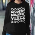 Student Council Vibes Retro Groovy School Student Council Women Sweatshirt Funny Gifts