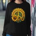 Sunflower Peace Sign Women Sweatshirt Unique Gifts