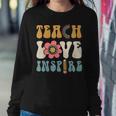Teach Love Inspire Back To School Cute Teacher Women Sweatshirt Funny Gifts