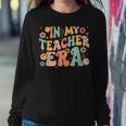 In My Teacher Era Cute Smile Face Groovy Teacher Era Women Sweatshirt Personalized Gifts