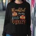 Teachers Thanksgiving Fall Thankful For My Little Turkey Women Sweatshirt Funny Gifts
