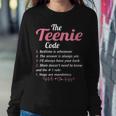 Teenie Grandma Gift Thenie Code Women Crewneck Graphic Sweatshirt Funny Gifts