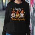 Three Gnomes Happy Thanksgiving Autumn Fall Pumpkin Spice Women Sweatshirt Unique Gifts